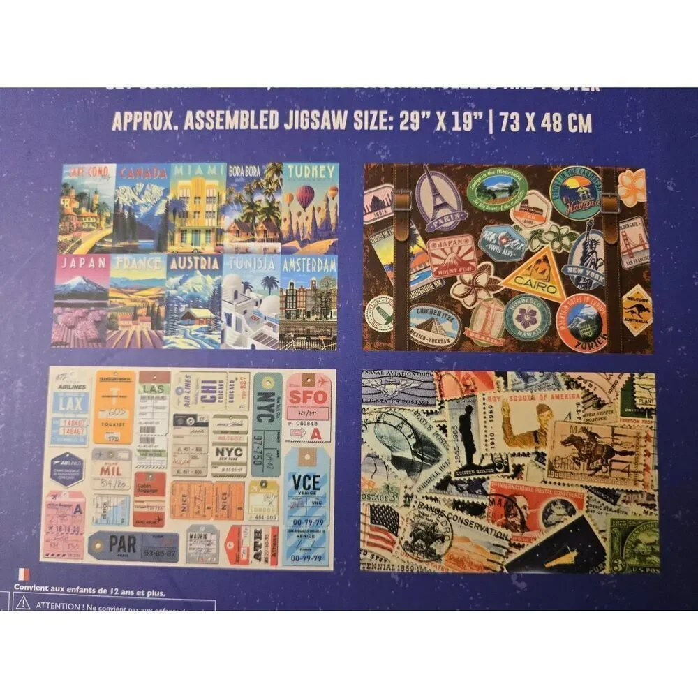 Professor Puzzle 4 In 1 Vintage Travel Jigsaws